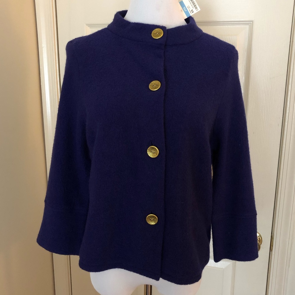 J. McLaughlin Lightweight Boiled Wool Jacket sz XS